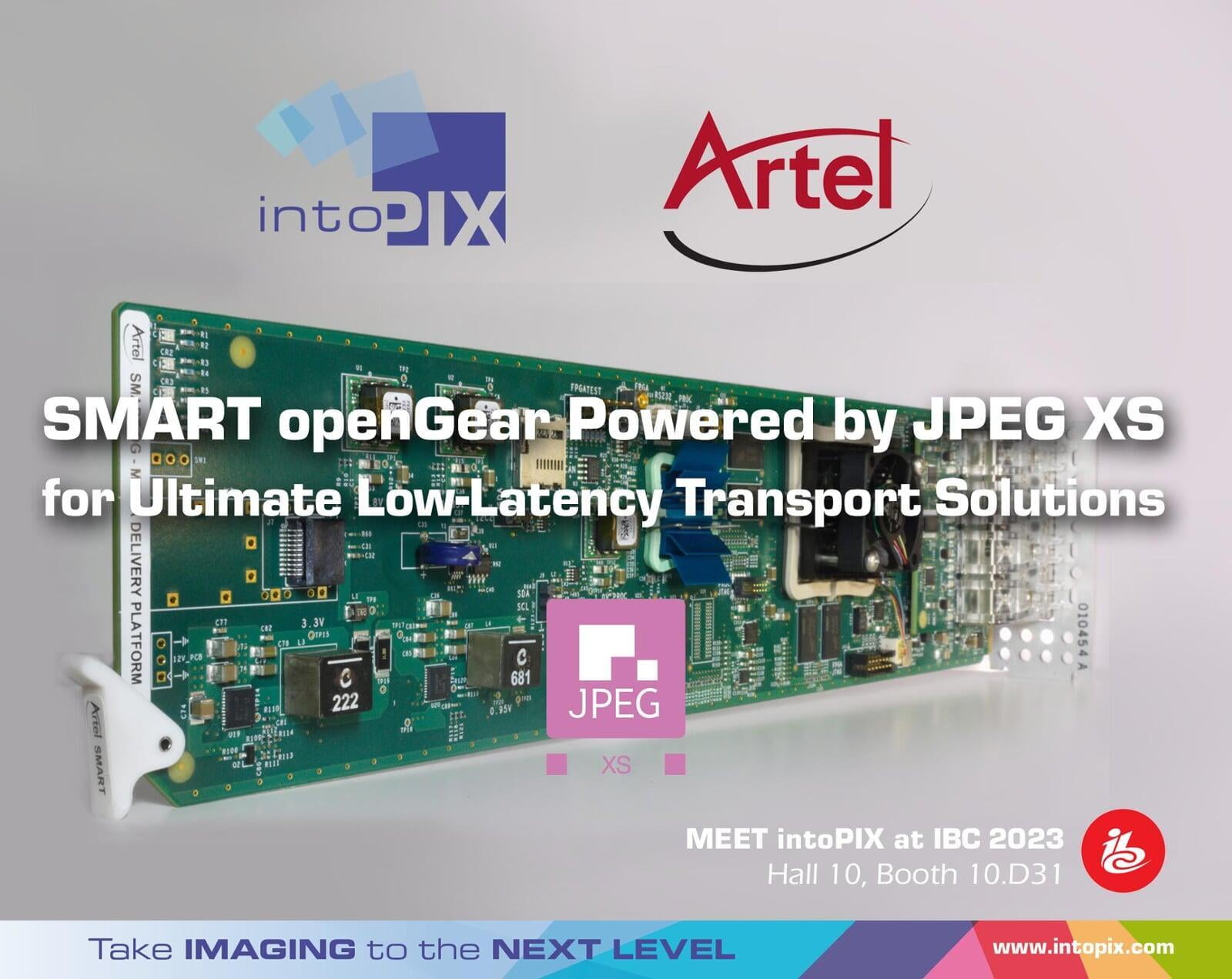 強化されたArtel SMART openGear®は、intoPIXのJPEG  XSテクノロジーを活用し、究極の低レイテンシー・トランスポート・ソリューションを実現します。